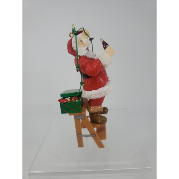 Coca Cola Trim A Tree Collection 1965 Santa Decorating Lights Ornament 1993 VTG - Picture 14 of 16